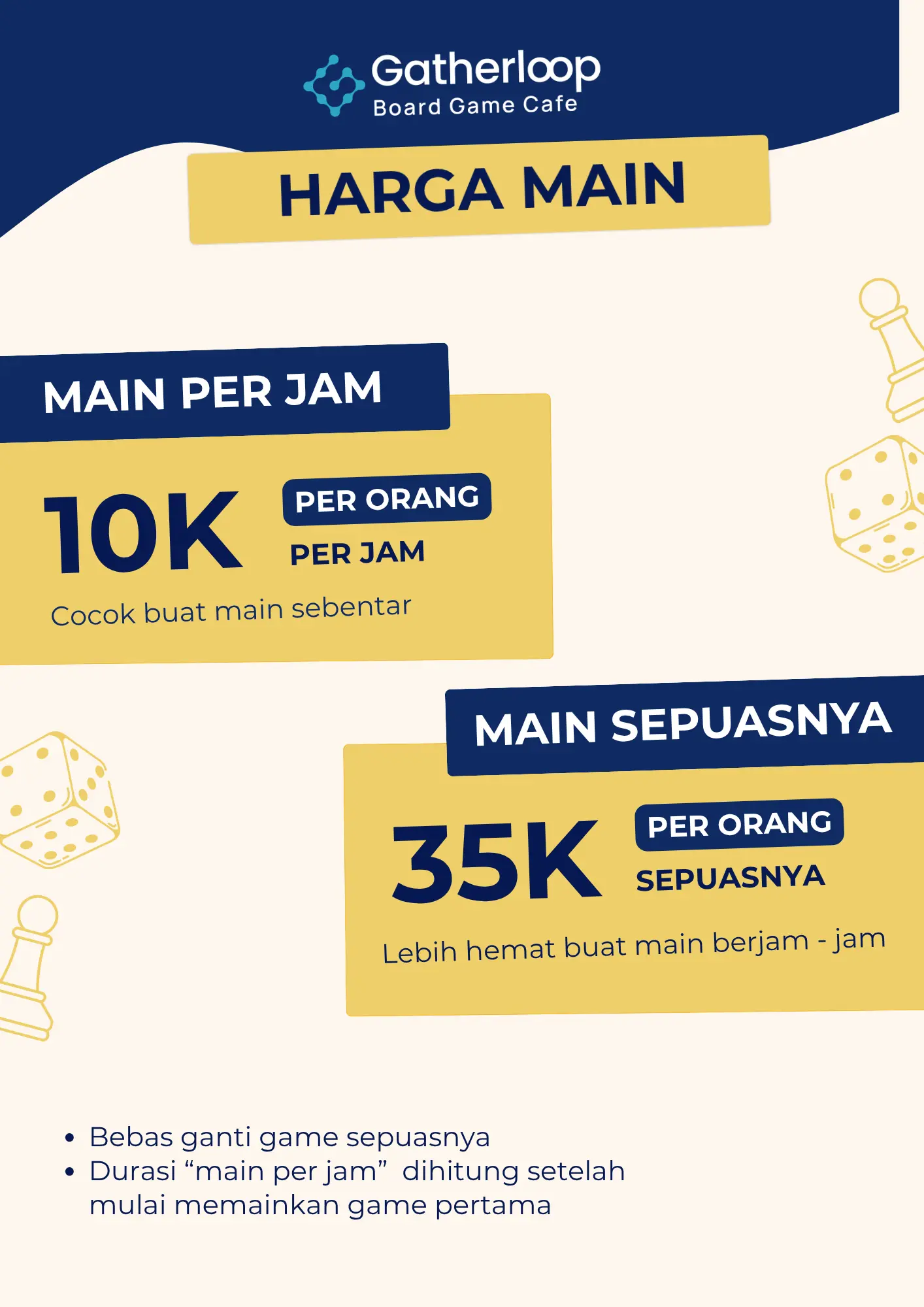Daftar harga main Gatherloop